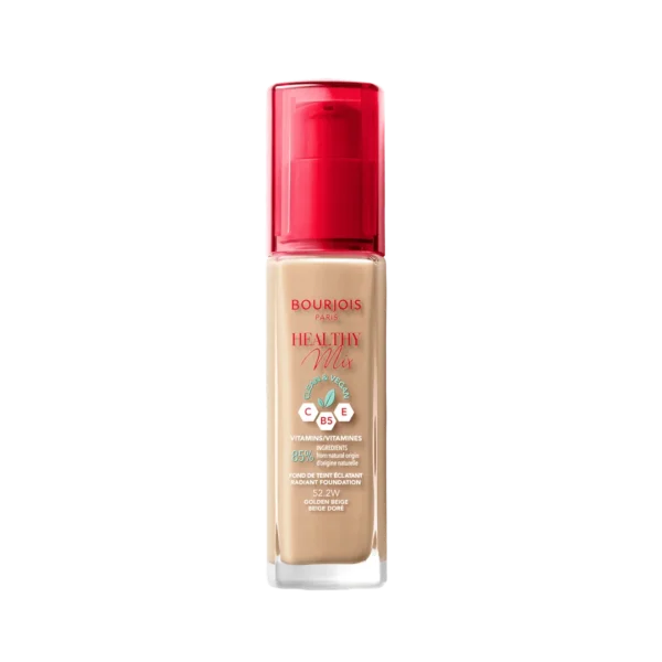 Bourjois Healthy Mix Clean podkład rozświetlający nr 52,2 Golden Beige, 30 ml - obrazek 3