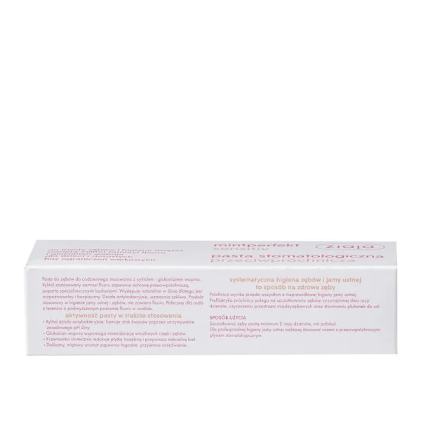 Ziaja Mintperfekt Sensitiv pasta do zębów przeciwpróchnicza, 75 ml - obrazek 3