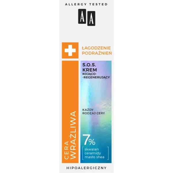 AA CERA WRAŻLIWA S.O.S. krem kojąco-regenerujący, 50 ml - obrazek 2