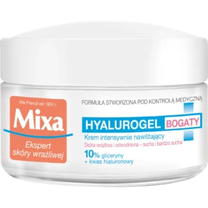 Mixa Hyalurogel intensywnie nawilżający krem do twarzy, 50 ml