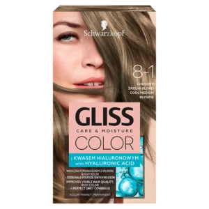 Schwarzkopf Gliss Color farba do włosów nr 8-1 Chłodny średni brąz, 1 szt.