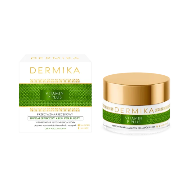 Dermika Vitamin P Plus hipoalergiczny krem półtłusty na dzień i na noc, 50 ml - obrazek 3