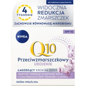 Nivea Q10 Ukojenie przeciwzmarszczkowy krem do twarzy na dzień SPF 15, 50 ml