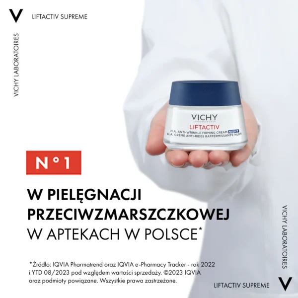 Vichy Liftactiv H.A. przeciwzmarszczkowy krem ujędrniający z kwasem hialuronowym na noc 50 ml - obrazek 4