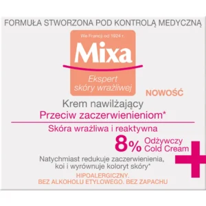 Mixa krem nawilżający przeciw zaczerwienieniom, 50 ml