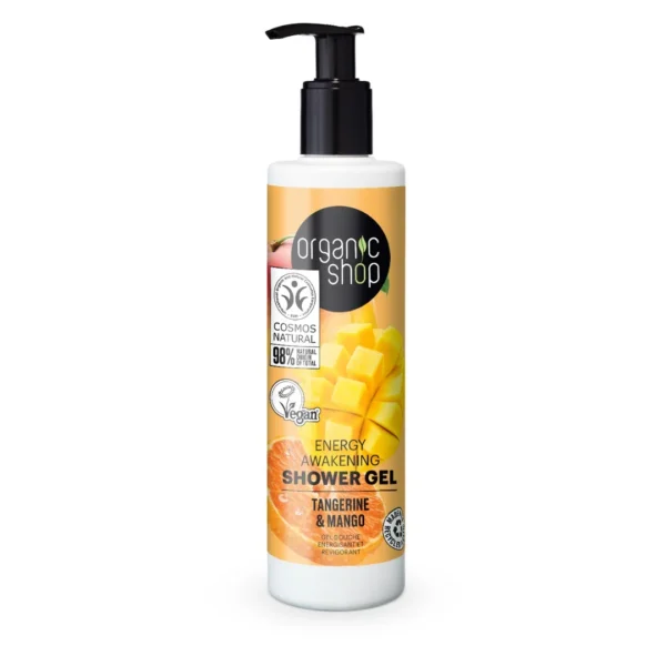 Organic Shop energetyzujący żel pod prysznic mandarynkowa burza, 280 ml
