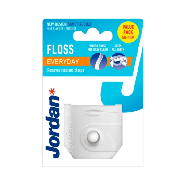Jordan Everyday Floss okrągła nić do zębów odświeżająca mięta, 50 ml