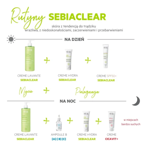 SVR SEBIACLEAR Hydra krem do twarzy nawilżająco-regenerujący, 40 ml - obrazek 6