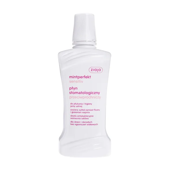 Ziaja MintPerfekt Sensitiv płyn stomatologiczny przeciwpróchniczy, 500 ml - obrazek 2