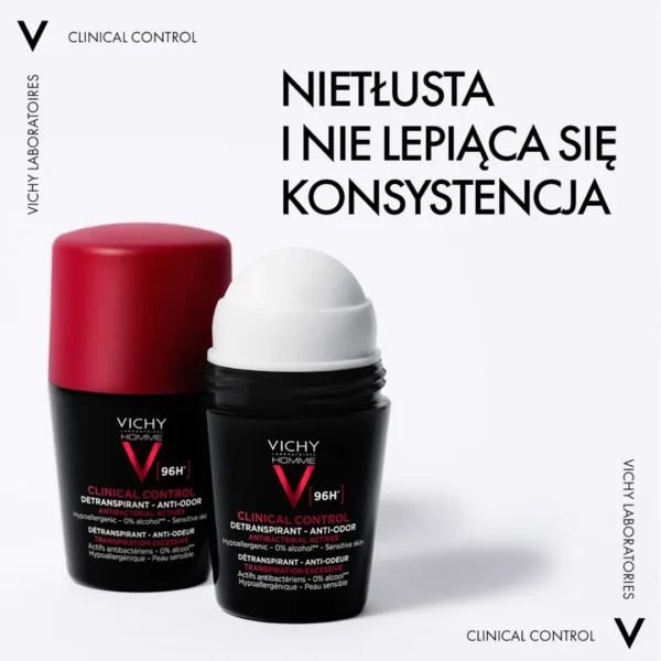 Vichy Homme Clinical Control 96 H antyperspirant w kulce, 50 ml - obrazek 4