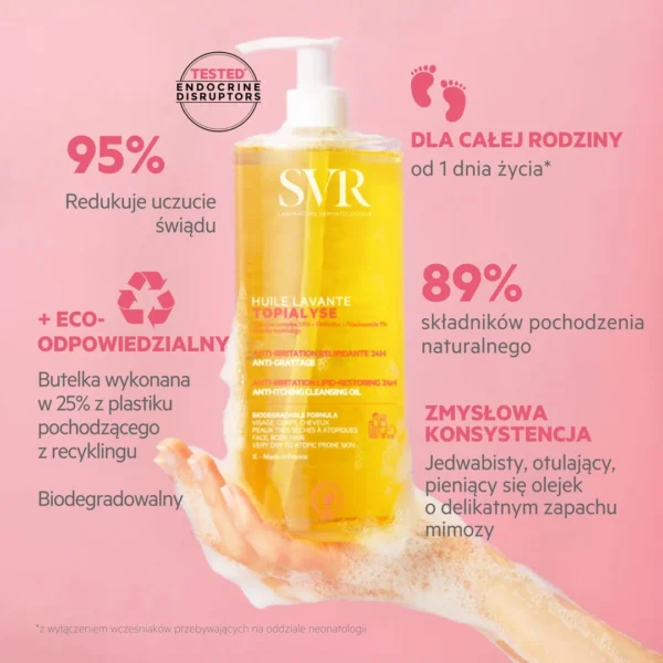 SVR Topialyse Huile Lavante olejek do mycia i kąpieli, 1000 ml - obrazek 5