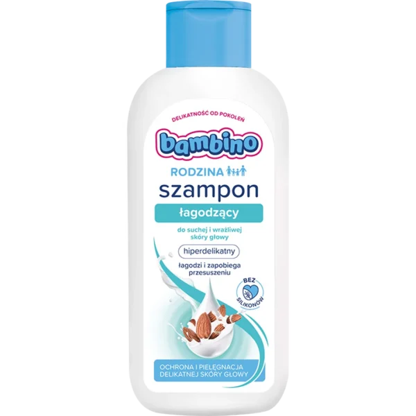 Bambino Rodzina łagodzący szampon do suchej i wrażliwej skóry głowy, 400 ml