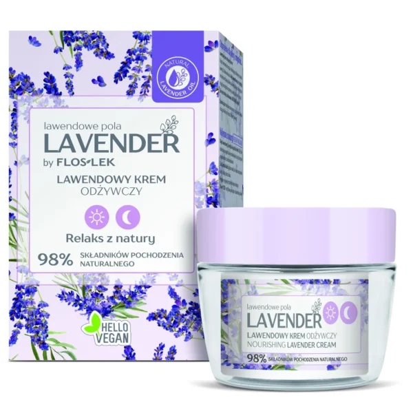 Floslek Lavender lawendowy krem odżywczy na dzień i na noc, 50 ml