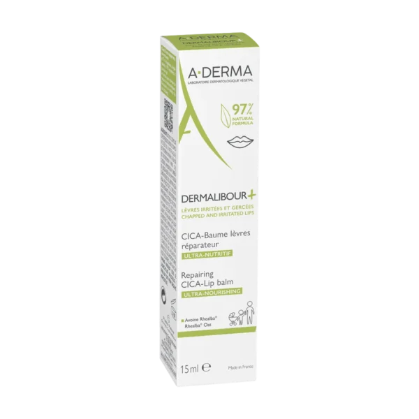 A-Derma Dermalibour+ CICA balsam do ust regenerujący, 15 ml