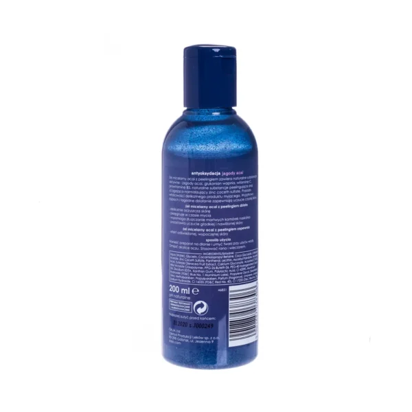 Ziaja Jagody Acai żel micelarny z peelingiem do twarzy, 200 ml