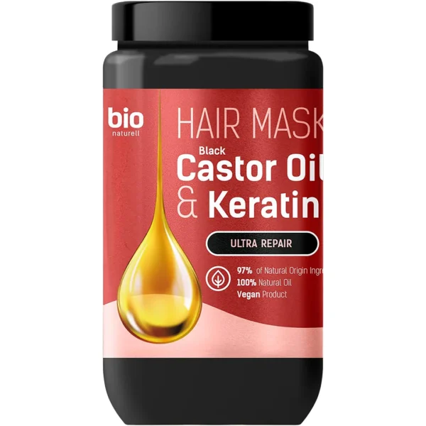 Bio Naturell Black Castor Oil & Keratin maska do włosów, 946 ml