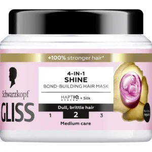 Schwarzkopf Gliss Liquid Silk 4-in-1 Shine odżywcza maska do włosów matowych i łamliwych, 400 ml