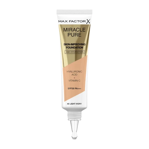 Max Factor Miracle Pure pielęgnujący podkład do twarzy, 40 Light Ivory, 30 ml