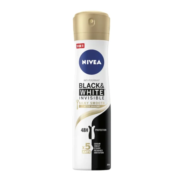 Nivea Black & White Invisible Silky Smooth antyperspirant w sprayu, 250 ml