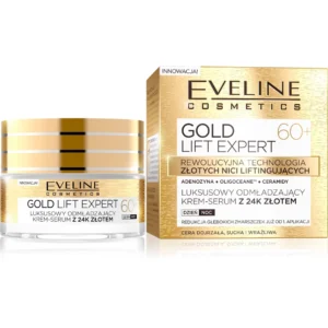 Eveline Cosmetics Gold Lift Expert luksusowy odmładzający krem-serum z 24k złotem 60+, 50 ml