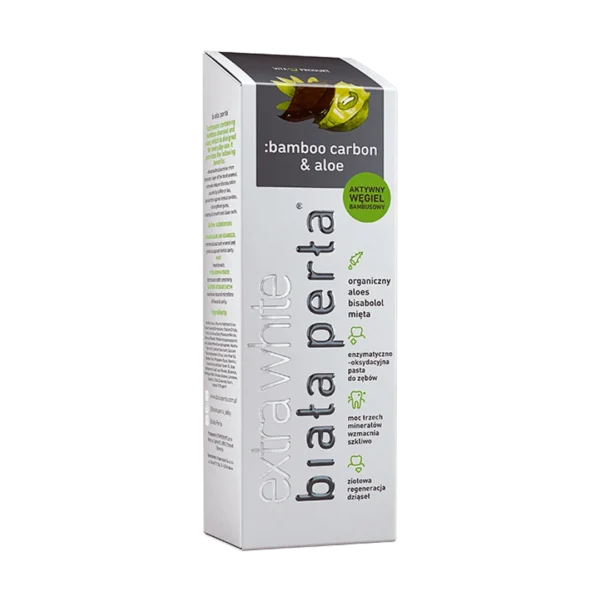 Biała Perła Bamboo Carbon & Aloe wybielająca pasta do zębów, 75 ml