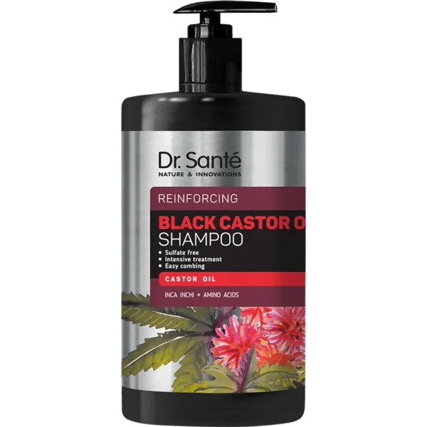 Dr. Santé Black Castor Oil wzmacniający szampon do włosów z olejem rycynowym, 1 l
