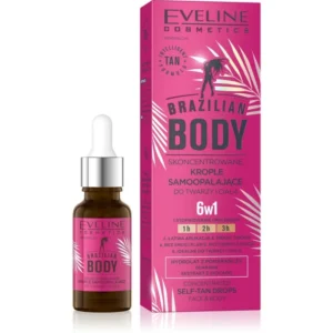 Eveline Cosmetics Brazilian Body skoncentrowane krople samoopalające do twarzy i ciała, 18 ml