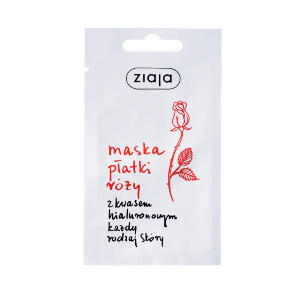 Ziaja Płatki Róży maseczka z kwasem hialuronowym, 7 ml - obrazek 2