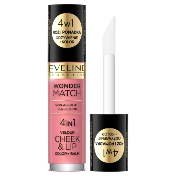 Eveline Cosmetics Match pomadka w płynie Velour Cheek&Lip nr 03 róż, 4,5 ml