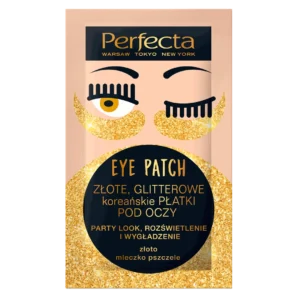 Perfecta Eye Patch złote, glitterowe koreańskie płatki pod oczy, 1 szt.