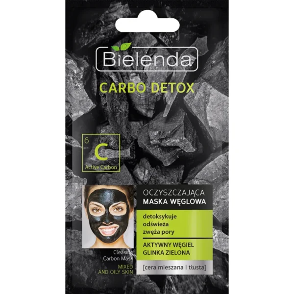 Bielenda Carbo Detox maska węglowa do cery mieszanej i tłustej, 8 g