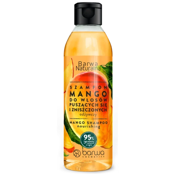 Barwa Naturalna odżywczy szampon do włosów puszących się i zniszczonych Mango, 300 ml