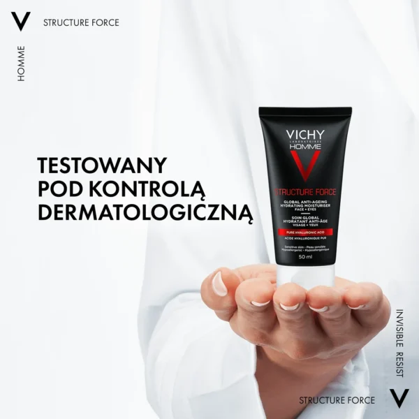 Vichy Homme Structure Force przeciwzmarszczkowy krem wzmacniający, 50 ml - obrazek 6