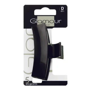 Glamour klamra do włosów podłużna, czarna, 1 szt.
