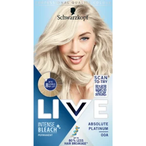 Schwarzkopf Live Intense Bleach rozjaśniacz do włosów 00A Absolute Platinum, 1 szt.